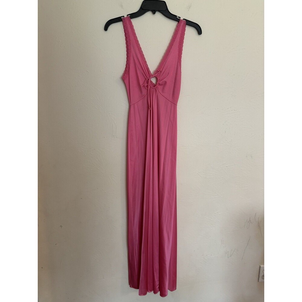 Vintage Vanity Fair Pink Peignoir Set Nightgown and Robe 2 Piece Small Zip Front - Picture 5 of 10